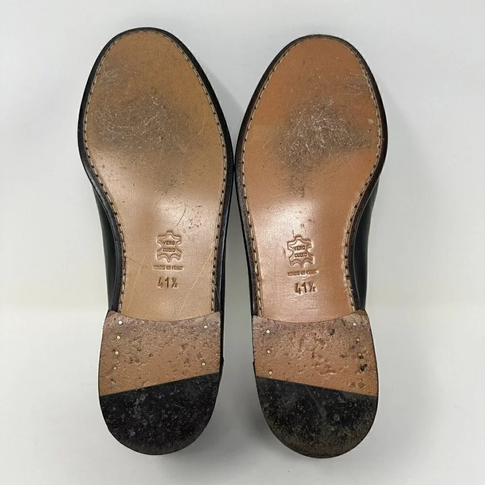 Rangoni Black Leather Slip on‎ Loafer Shoes US Size 8.5